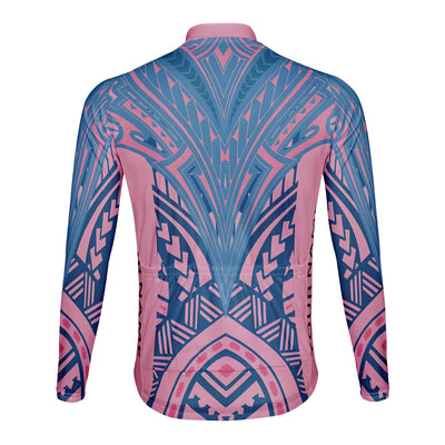 Customized Eagle Beak Shape Men's Winter Thermal Fleece Cycling Jersey Long Sleeve
