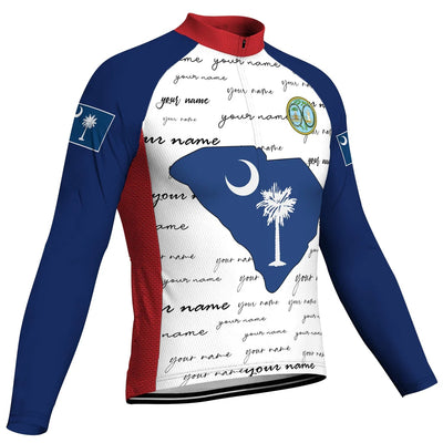 Personalized South Carolina Men's Cycling Jersey Long Sleeve