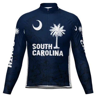Personalized South Carolina Men's Cycling Jersey Long Sleeve