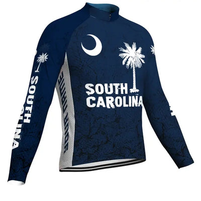 Personalized South Carolina Men's Cycling Jersey Long Sleeve