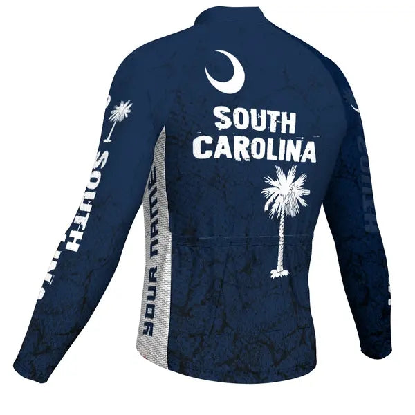 Personalized South Carolina Men's Cycling Jersey Long Sleeve