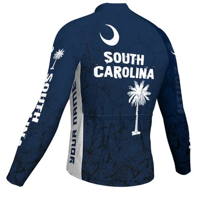 Personalized South Carolina Men's Cycling Jersey Long Sleeve
