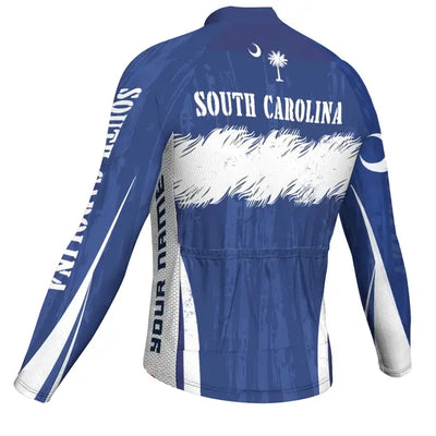 Personalized South Carolina Men's Cycling Jersey Long Sleeve