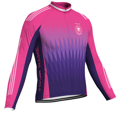 Customized Germany Men's Winter Thermal Fleece Cycling Jersey Long Sleeve