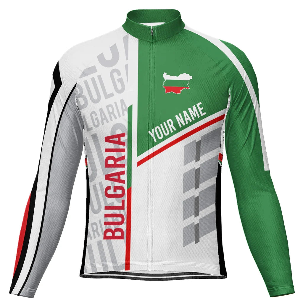 Customized Bulgaria Men's Cycling Jersey Long Sleeve