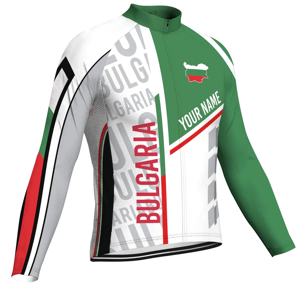 Customized Bulgaria Men's Cycling Jersey Long Sleeve