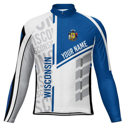 Custom Wisconsin Men's Cycling Jersey Long Sleeve