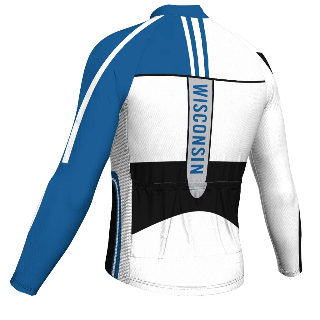 Custom Wisconsin Men's Cycling Jersey Long Sleeve