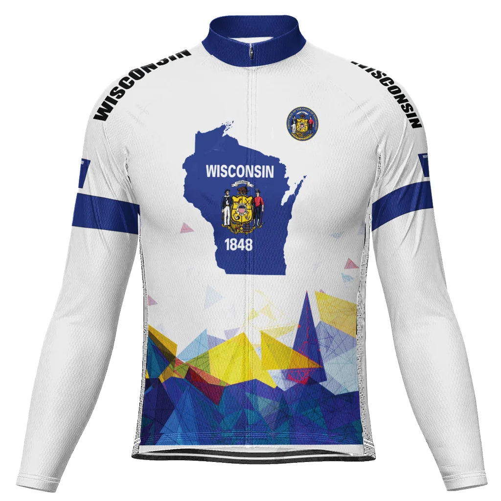 Custom Wisconsin Men's Cycling Jersey Long Sleeve