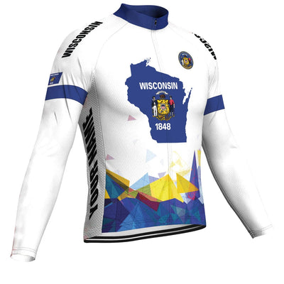 Custom Wisconsin Men's Cycling Jersey Long Sleeve