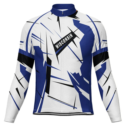 Custom Wisconsin Men's Cycling Jersey Long Sleeve