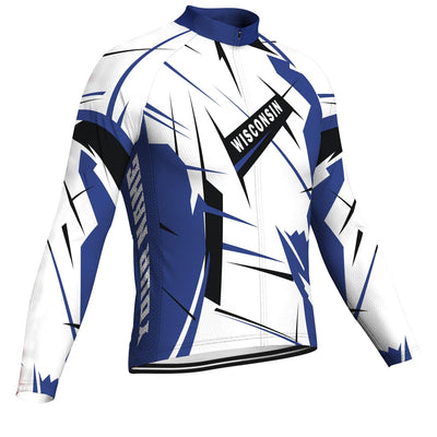 Custom Wisconsin Men's Cycling Jersey Long Sleeve