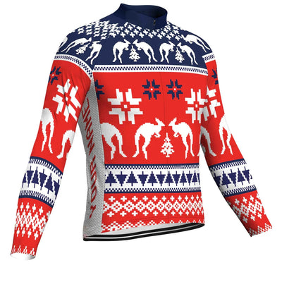 Customized Christmas Men's Cycling Jersey Long Sleeve