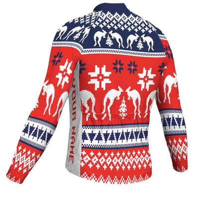 Customized Christmas Men's Cycling Jersey Long Sleeve