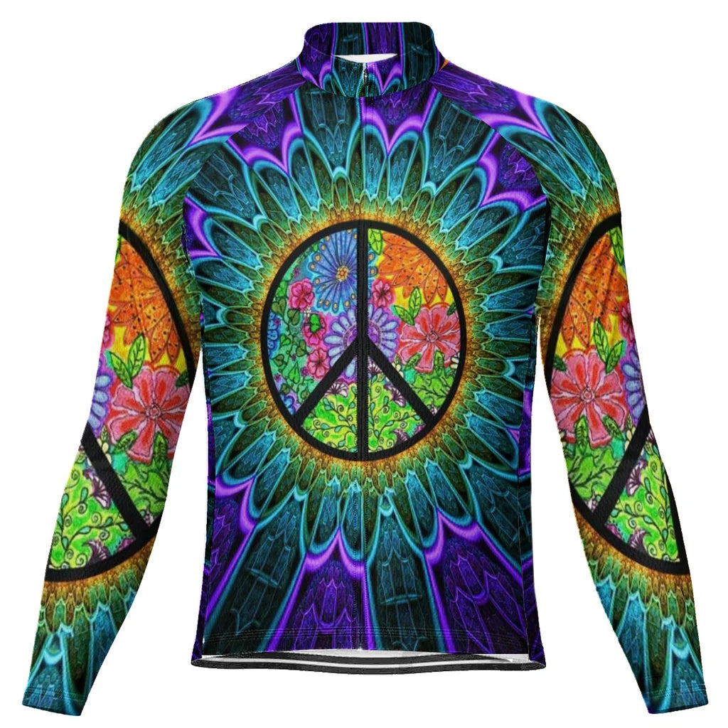 Customized Hippie Men's Cycling Jersey Long Sleeve