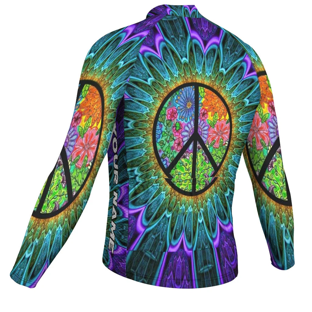Customized Hippie Men's Cycling Jersey Long Sleeve
