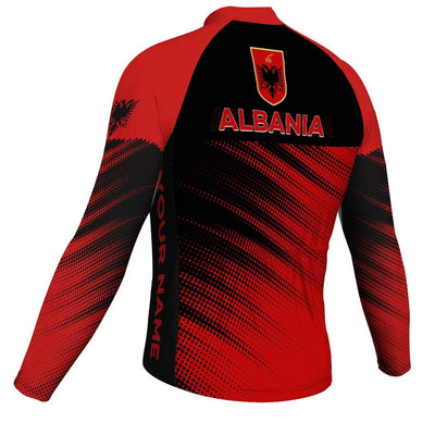 Customized Albania Men's Cycling Jersey Long Sleeve