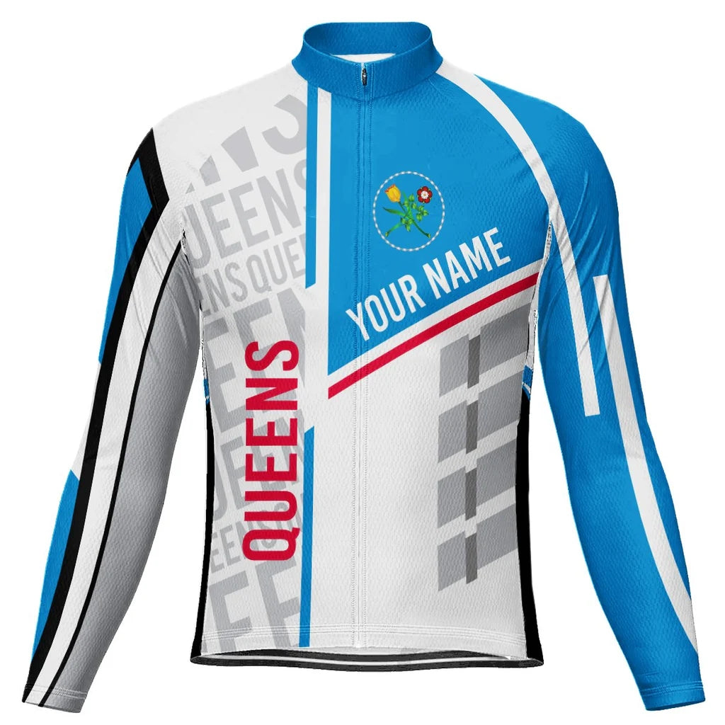 Customized Queens Men's Cycling Jersey Long Sleeve