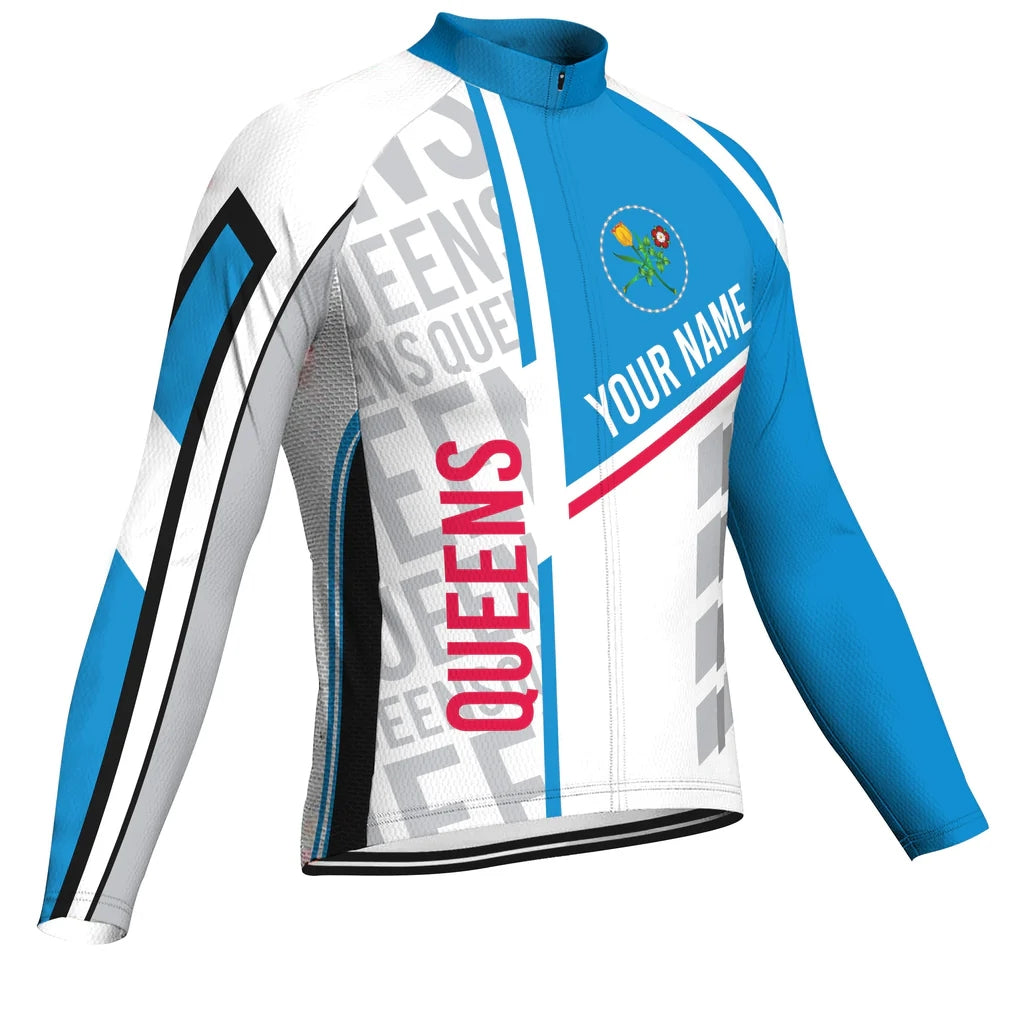 Customized Queens Men's Cycling Jersey Long Sleeve