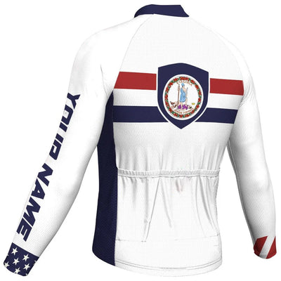 Customized Virginia Men's Cycling Jersey Long Sleeve