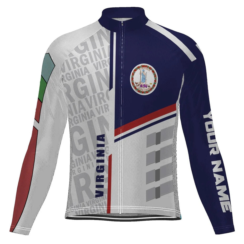 Customized Virginia Men's Cycling Jersey Long Sleeve