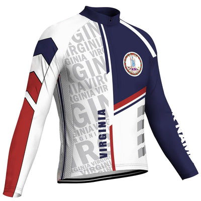 Customized Virginia Men's Cycling Jersey Long Sleeve