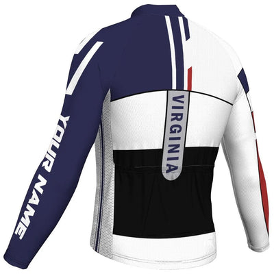 Customized Virginia Men's Cycling Jersey Long Sleeve