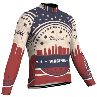 Customized Virginia Men's Cycling Jersey Long Sleeve