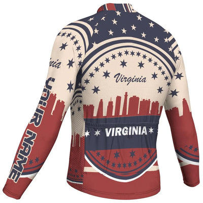Customized Virginia Men's Cycling Jersey Long Sleeve