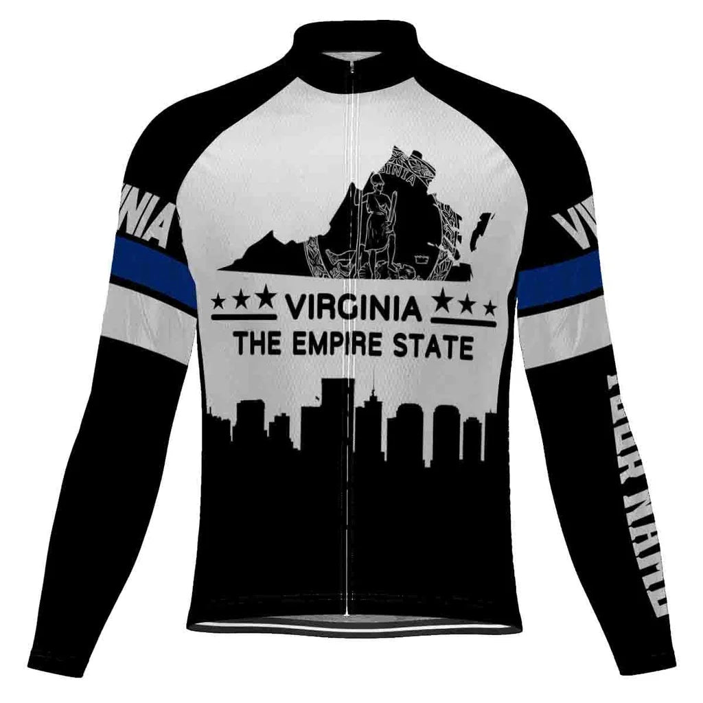 Customized Virginia Men's Cycling Jersey Long Sleeve