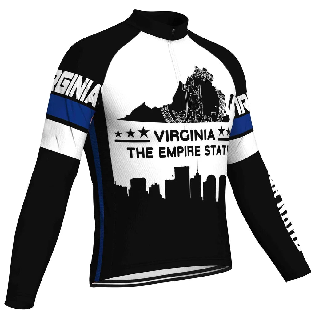 Customized Virginia Men's Cycling Jersey Long Sleeve