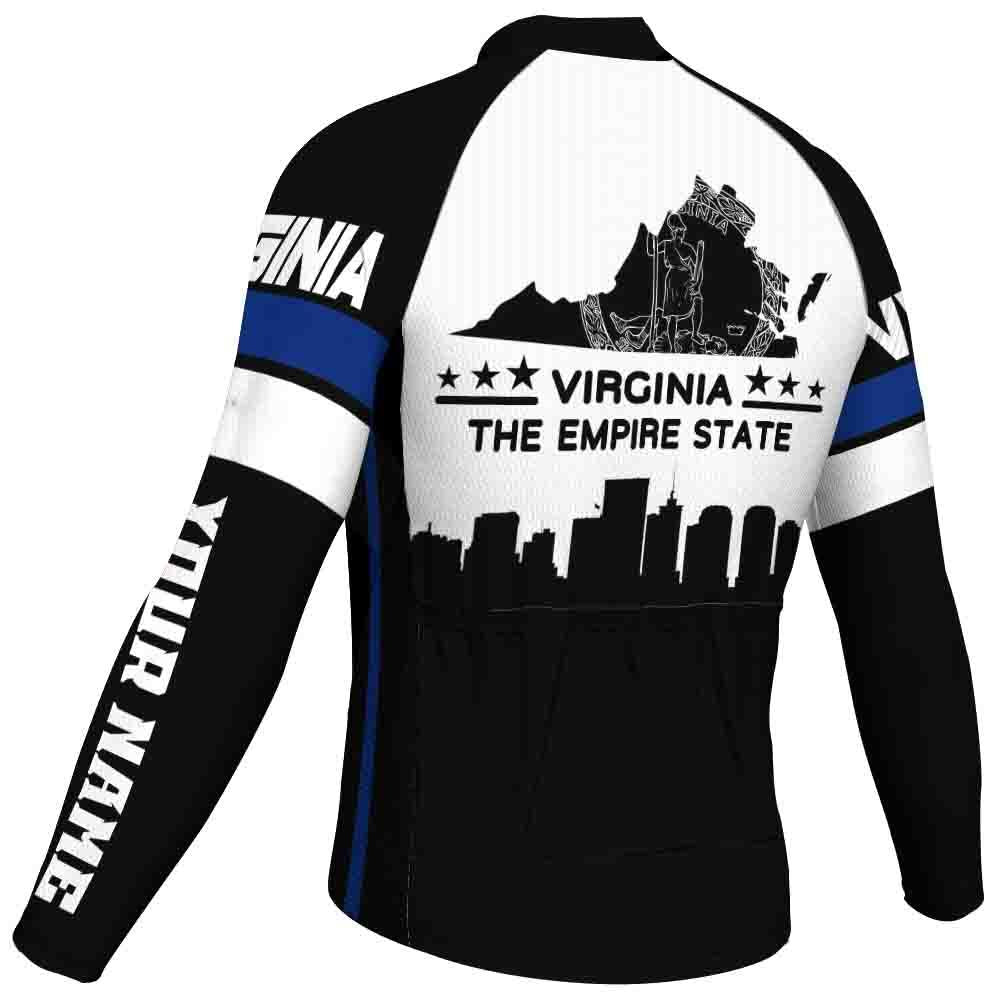 Customized Virginia Men's Cycling Jersey Long Sleeve