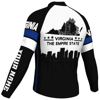 Customized Virginia Men's Cycling Jersey Long Sleeve
