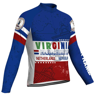 Customized Virginia Men's Cycling Jersey Long Sleeve