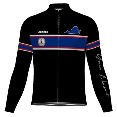Customized Virginia Men's Cycling Jersey Long Sleeve