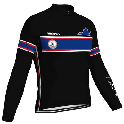 Customized Virginia Men's Cycling Jersey Long Sleeve