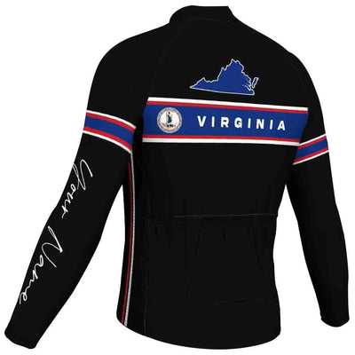 Customized Virginia Men's Cycling Jersey Long Sleeve