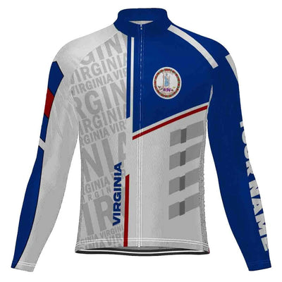 Customized Virginia Men's Cycling Jersey Long Sleeve