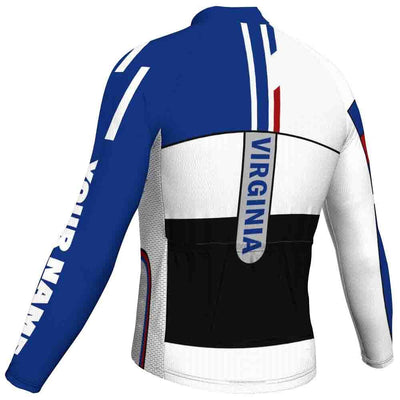 Customized Virginia Men's Cycling Jersey Long Sleeve