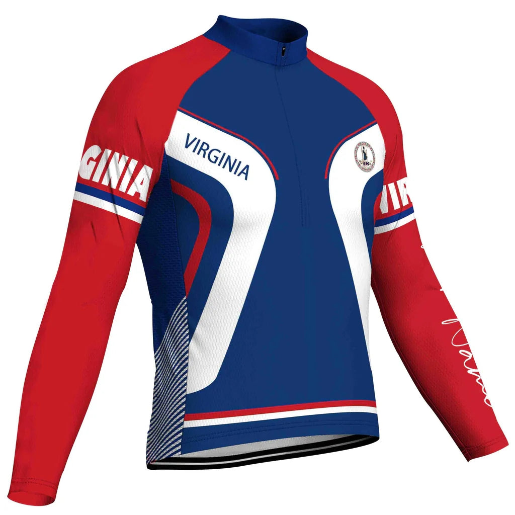 Customized Virginia Beach Men's Cycling Jersey Long Sleeve
