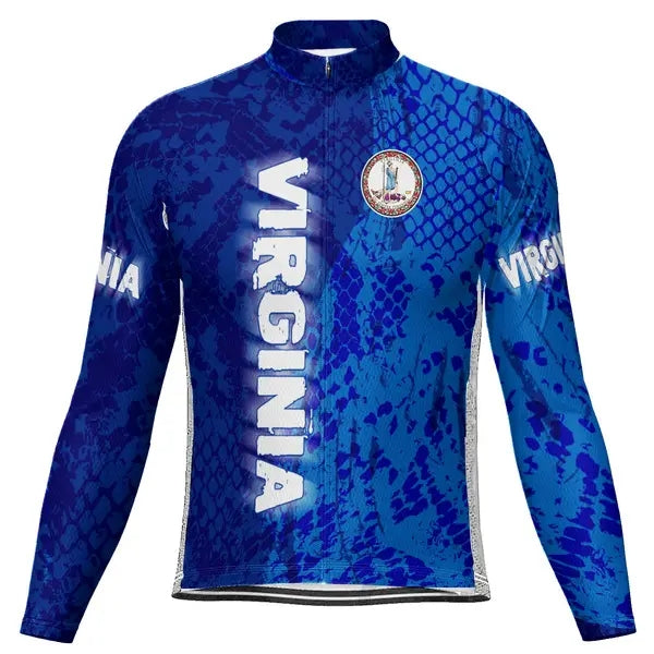 Customized Virginia Beach Men's Cycling Jersey Long Sleeve