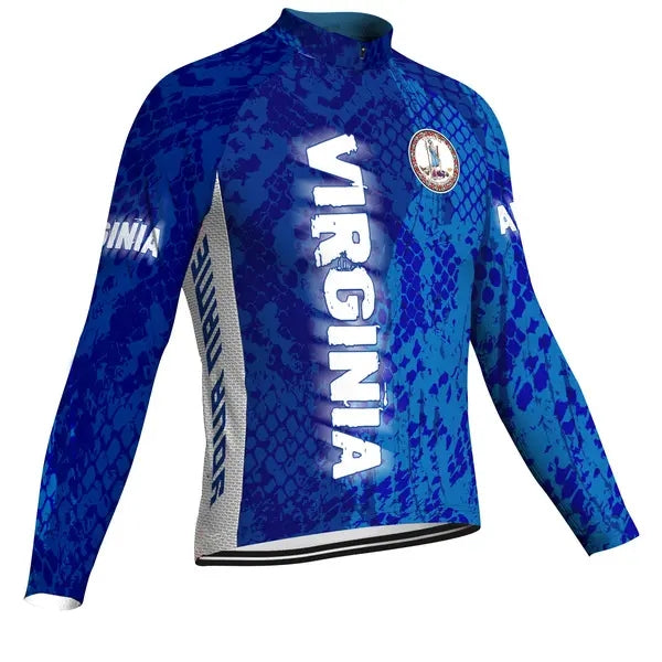 Customized Virginia Beach Men's Cycling Jersey Long Sleeve