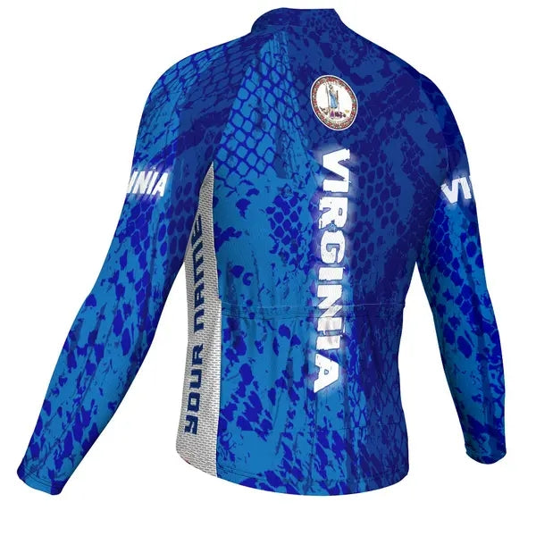 Customized Virginia Beach Men's Cycling Jersey Long Sleeve