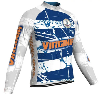 Customized Virginia Beach Men's Cycling Jersey Long Sleeve