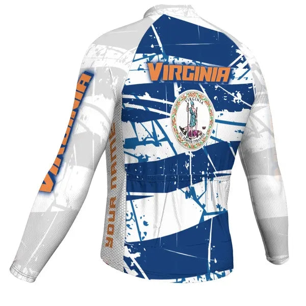 Customized Virginia Beach Men's Cycling Jersey Long Sleeve