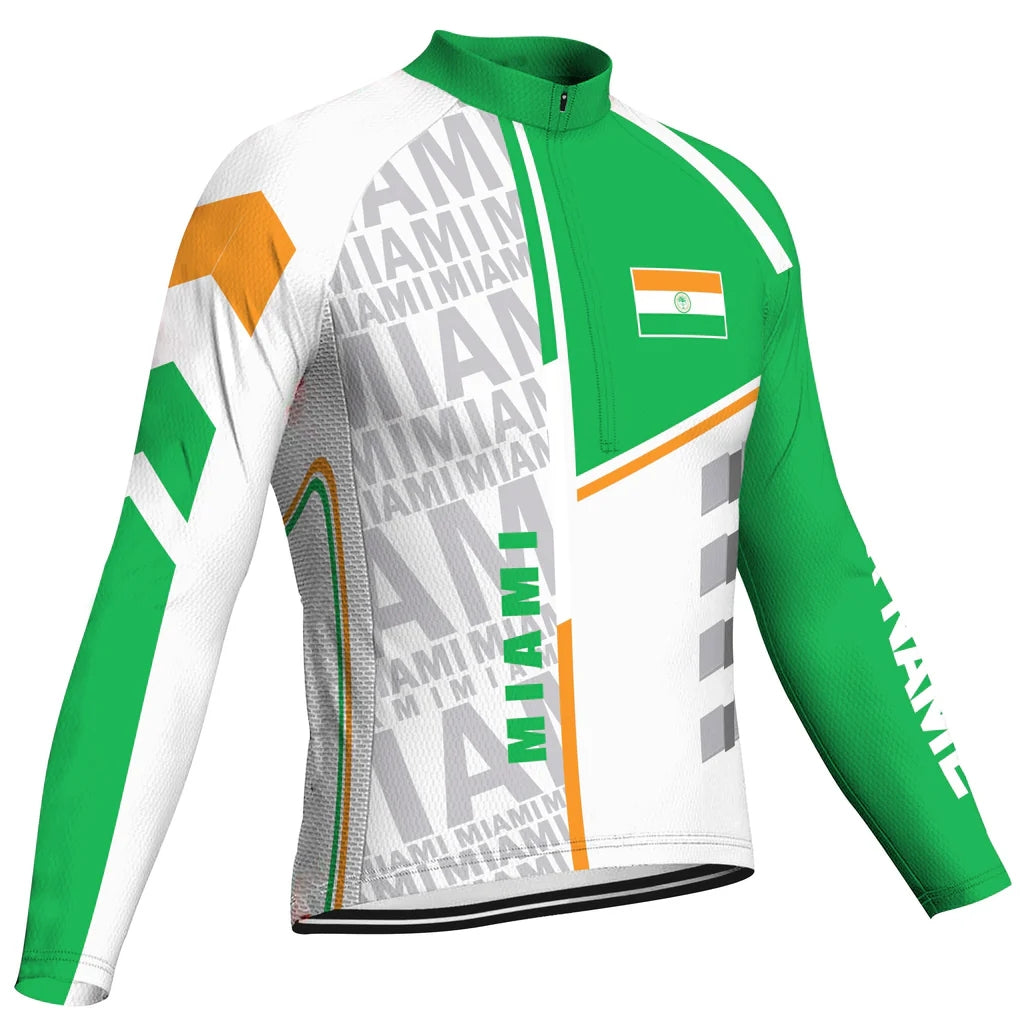 Customized Miami Men's Cycling Jersey Long Sleeve