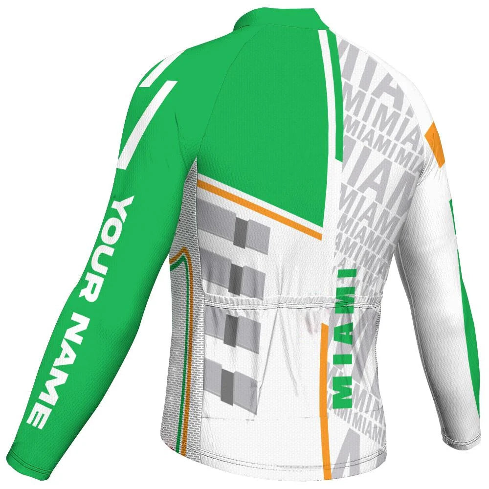 Customized Miami Men's Cycling Jersey Long Sleeve