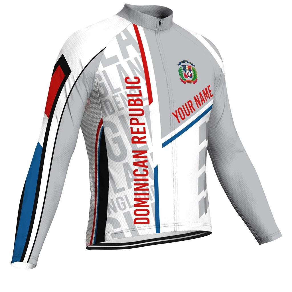 Customized Dominican Men's Cycling Jersey Long Sleeve