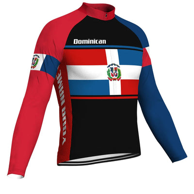 Customized Dominican Men's Cycling Jersey Long Sleeve