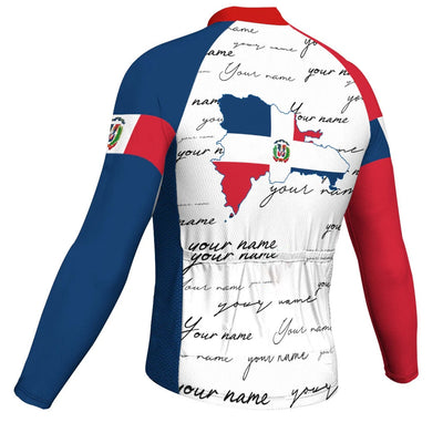 Customized Dominican Men's Cycling Jersey Long Sleeve